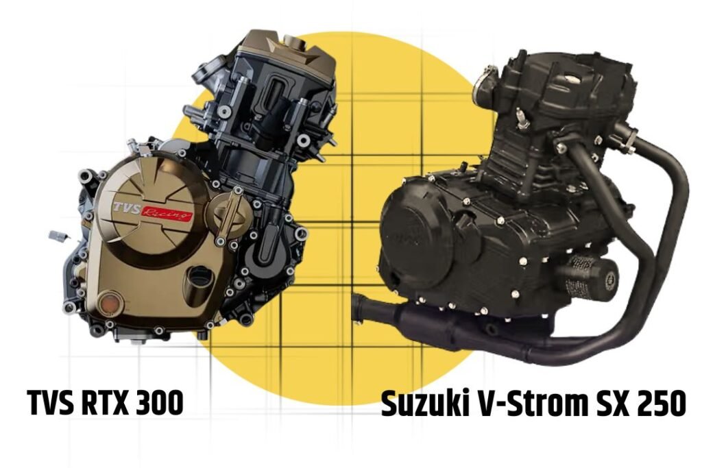 TVS Apache RTX 300 vs Suzuki V-Strom SX 250 Engine