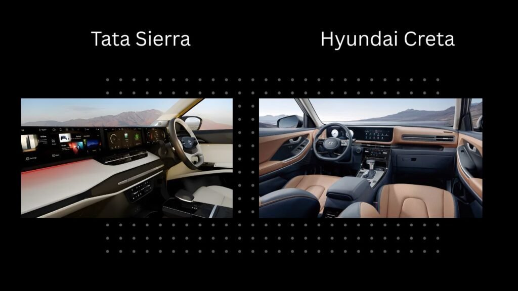 Tata Sierra vs Hyundai Creta Interior