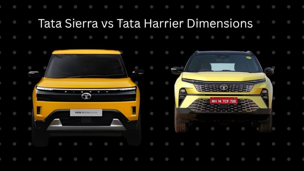 Tata Sierra vs Tata Harrier Dimensions
