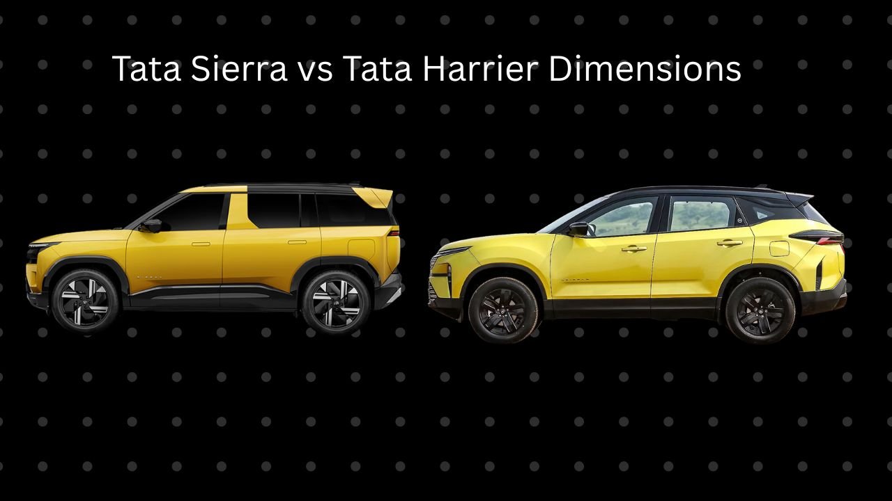 Tata Sierra vs Tata Harrier Dimensions